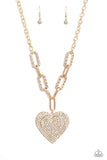 Roadside Romance - Gold Necklace - Paparazzi Accessories Necklace Bedazzle Me Pretty Mobile Fashion Boutique