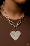 Roadside Romance - Gold Necklace - Paparazzi Accessories Necklace Bedazzle Me Pretty Mobile Fashion Boutique