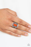 Roamin Rogue - Orange Ring - Paparazzi Accessories Ring Bedazzle Me Pretty Mobile Fashion Boutique