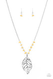 Roaming The Riverwalk - Yellow Necklace - Paparazzi Accessories Necklace Bedazzle Me Pretty Mobile Fashion Boutique
