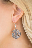 Rochester Royale - Blue Earrings - Paparazzi Accessories Earrings Bedazzle Me Pretty Mobile Fashion Boutique