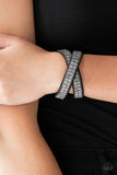 Rock Band Refinement - Black Bracelet - Paparazzi Accessories Bracelet Bedazzle Me Pretty Mobile Fashion Boutique