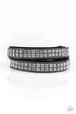 Rock Band Refinement - Black Bracelet - Paparazzi Accessories Bracelet Bedazzle Me Pretty Mobile Fashion Boutique