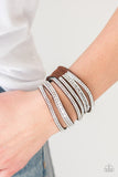Rock Star Attitude - Brown Bracelet - Paparazzi Accessories Bracelet Bedazzle Me Pretty Mobile Fashion Boutique
