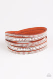 Rock Star Attitude - Orange Bracelet - Paparazzi Accessories Bracelet Bedazzle Me Pretty Mobile Fashion Boutique