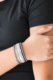 Rock Star Rocker - Blue Bracelet - Paparazzi Accessories Bracelet Bedazzle Me Pretty Mobile Fashion Boutique