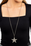 Rock Star Sparkle - White Necklace - Paparazzi Accessories Necklace Bedazzle Me Pretty Mobile Fashion Boutique