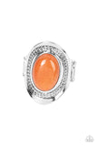 Rockable Refinement - Orange Ring - Paparazzi Accessories Ring Bedazzle Me Pretty Mobile Fashion Boutique