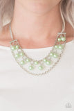 Rockefeller Romance - Green Necklace - Paparazzi Accessories Necklace Bedazzle Me Pretty Mobile Fashion Boutique