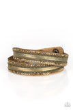 Rocker Rivalry - Brass Bracelet - Paparazzi Accessories Bracelet Bedazzle Me Pretty Mobile Fashion Boutique