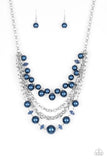 Rockin Rockette - Blue Necklace - Paparazzi Accessories Necklace Bedazzle Me Pretty Mobile Fashion Boutique