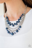 Rockin Rockette - Blue Necklace - Paparazzi Accessories Necklace Bedazzle Me Pretty Mobile Fashion Boutique