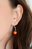 Rockin Rockette - Orange Necklace - Paparazzi Accessories Necklace Bedazzle Me Pretty Mobile Fashion Boutique