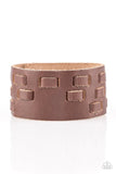 Rodeo Rampage - Brown Bracelet - Paparazzi Accessories Bracelet Bedazzle Me Pretty Mobile Fashion Boutique