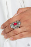 Rogue Ramble - Red Ring - Paparazzi Accessories Ring Bedazzle Me Pretty Mobile Fashion Boutique