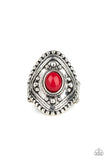 Rogue Ramble - Red Ring - Paparazzi Accessories Ring Bedazzle Me Pretty Mobile Fashion Boutique