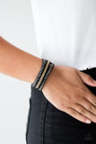 Rollin In Rhinestones - Black Bracelet - Paparazzi Accessories Bracelet Bedazzle Me Pretty Mobile Fashion Boutique