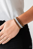 Rollin In Rhinestones - Brown Bracelet - Paparazzi Accessories Bracelet Bedazzle Me Pretty Mobile Fashion Boutique