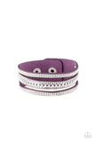 Rollin In Rhinestones - Purple Bracelet - Paparazzi Accessories Bracelet Bedazzle Me Pretty Mobile Fashion Boutique