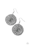 Rolling Radiance - Green Earrings - Paparazzi Accessories Earrings Bedazzle Me Pretty Mobile Fashion Boutique