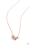 Rolling the Dice - Copper Necklace - Paparazzi Accessories Necklace Bedazzle Me Pretty Mobile Fashion Boutique