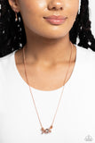 Rolling the Dice - Copper Necklace - Paparazzi Accessories Necklace Bedazzle Me Pretty Mobile Fashion Boutique