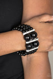 Romance Remix - Black Bracelet - Paparazzi Accessories Bracelet Bedazzle Me Pretty Mobile Fashion Boutique