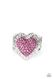 Romantic Escape - Pink Ring - Paparazzi Accessories Ring Bedazzle Me Pretty Mobile Fashion Boutique
