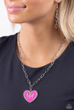 Romantic Gesture - Pink Necklace - Paparazzi Accessories Necklace Bedazzle Me Pretty Mobile Fashion Boutique