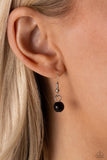 Romantic Ragtime - Black Necklace - Paparazzi Accessories Necklace Bedazzle Me Pretty Mobile Fashion Boutique