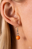 Romantic Ragtime - Orange Necklace - Paparazzi Accessories Necklace Bedazzle Me Pretty Mobile Fashion Boutique