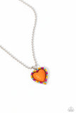 Romantic Ragtime - Orange Necklace - Paparazzi Accessories Necklace Bedazzle Me Pretty Mobile Fashion Boutique