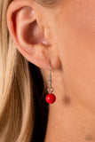 Romantic Ragtime - Red Necklace - Paparazzi Accessories Necklace Bedazzle Me Pretty Mobile Fashion Boutique