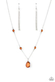 Romantic Rendezvous - Brown Necklace - Paparazzi Accessories Necklace Bedazzle Me Pretty Mobile Fashion Boutique
