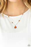 Romantic Rendezvous - Brown Necklace - Paparazzi Accessories Necklace Bedazzle Me Pretty Mobile Fashion Boutique