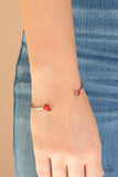 Romantically Rustic - Red Bracelet - Paparazzi Accessories Bracelet Bedazzle Me Pretty Mobile Fashion Boutique