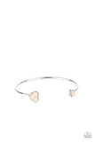 Romantically Rustic - White Bracelet - Paparazzi Accessories Bracelet Bedazzle Me Pretty Mobile Fashion Boutique