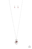 Romeo Romance - Red Necklace - Paparazzi Accessories Necklace FS-Bedazzle Me Pretty Mobile Fashion Boutique