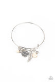 Root and RANCH - White Bracelet - Paparazzi Accessories Bracelet Bedazzle Me Pretty Mobile Fashion Boutique