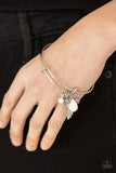 Root and RANCH - White Bracelet - Paparazzi Accessories Bracelet Bedazzle Me Pretty Mobile Fashion Boutique