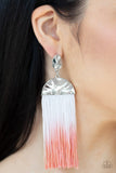 Rope Them In - Orange Post Earrings - Paparazzi Accessories Earrings Bedazzle Me Pretty Mobile Fashion Boutique