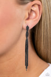 Ropin Rodeo Queen - Black Post Earrings - Paparazzi Accessories Post Earrings Bedazzle Me Pretty Mobile Fashion Boutique