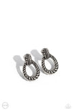 Roping Rodeo - Silver Clip-On Earrings - Paparazzi Accessories Clip-On Bedazzle Me Pretty Mobile Fashion Boutique