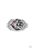 Rose Garden Refinement - Red Ring - Paparazzi Accessories Ring Bedazzle Me Pretty Mobile Fashion Boutique