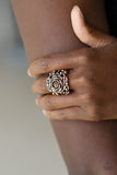 Rose Garden Royal - Copper Ring - Paparazzi Accessories Ring Bedazzle Me Pretty Mobile Fashion Boutique