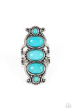 Roswell Relic - Blue Ring - Paparazzi Accessories Ring Bedazzle Me Pretty Mobile Fashion Boutique