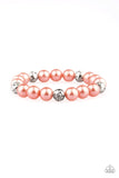 Rosy Radiance - Orange Bracelet - Paparazzi Accessories Bracelet Bedazzle Me Pretty Mobile Fashion Boutique