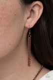 Rosy Redux - Copper Necklace - Paparazzi Accessories Necklace Bedazzle Me Pretty Mobile Fashion Boutique