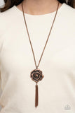 Rosy Redux - Copper Necklace - Paparazzi Accessories Necklace Bedazzle Me Pretty Mobile Fashion Boutique