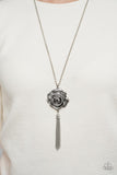 Rosy Redux - Silver Necklace - Paparazzi Accessories Necklace Bedazzle Me Pretty Mobile Fashion Boutique